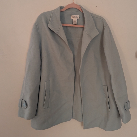 Chadwicks Women's Soft Blue Wool Jacket - Picture 1 of 5